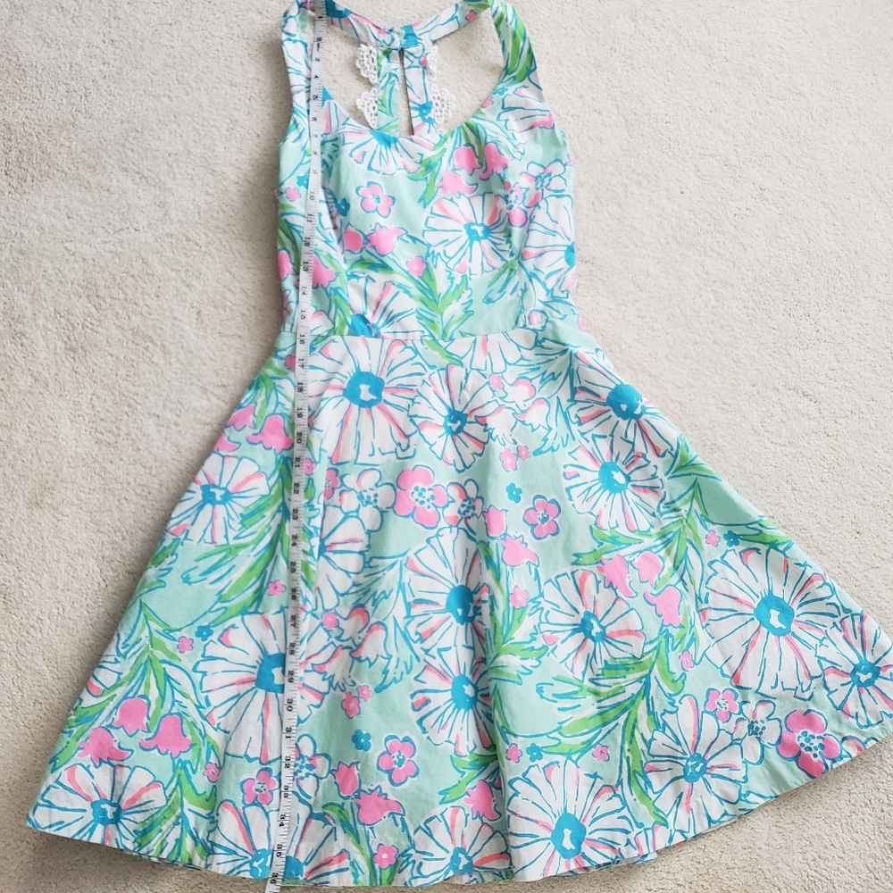 Lilly Pulitzer Zo Dress in Sandbar Blu Splish Splash sz2 - Picture 7 of 13